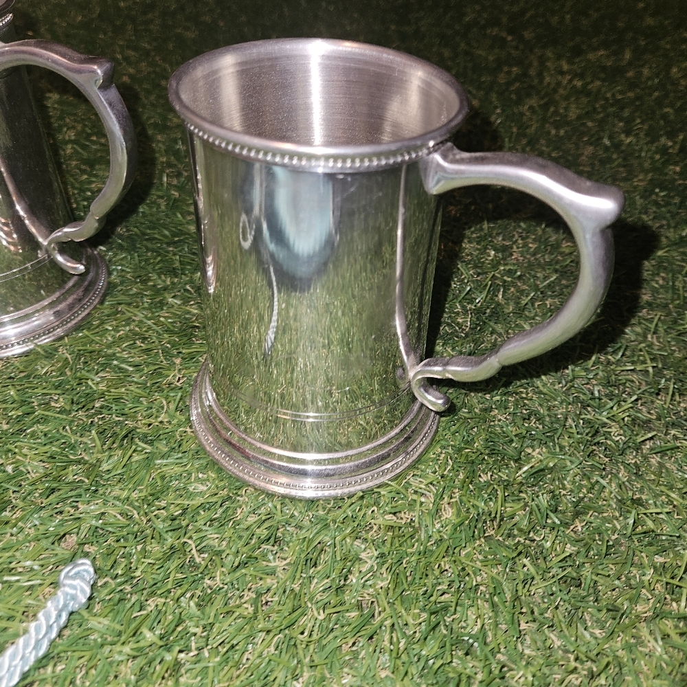 Tiffany & Co Handcrafted Pewter Mugs Set of 4 - Picture 2 of 4